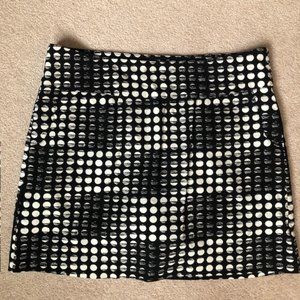 Cute Zac & Rachel Petite Black and White Polka Dot Skort / Golf Skirt, Size 8P